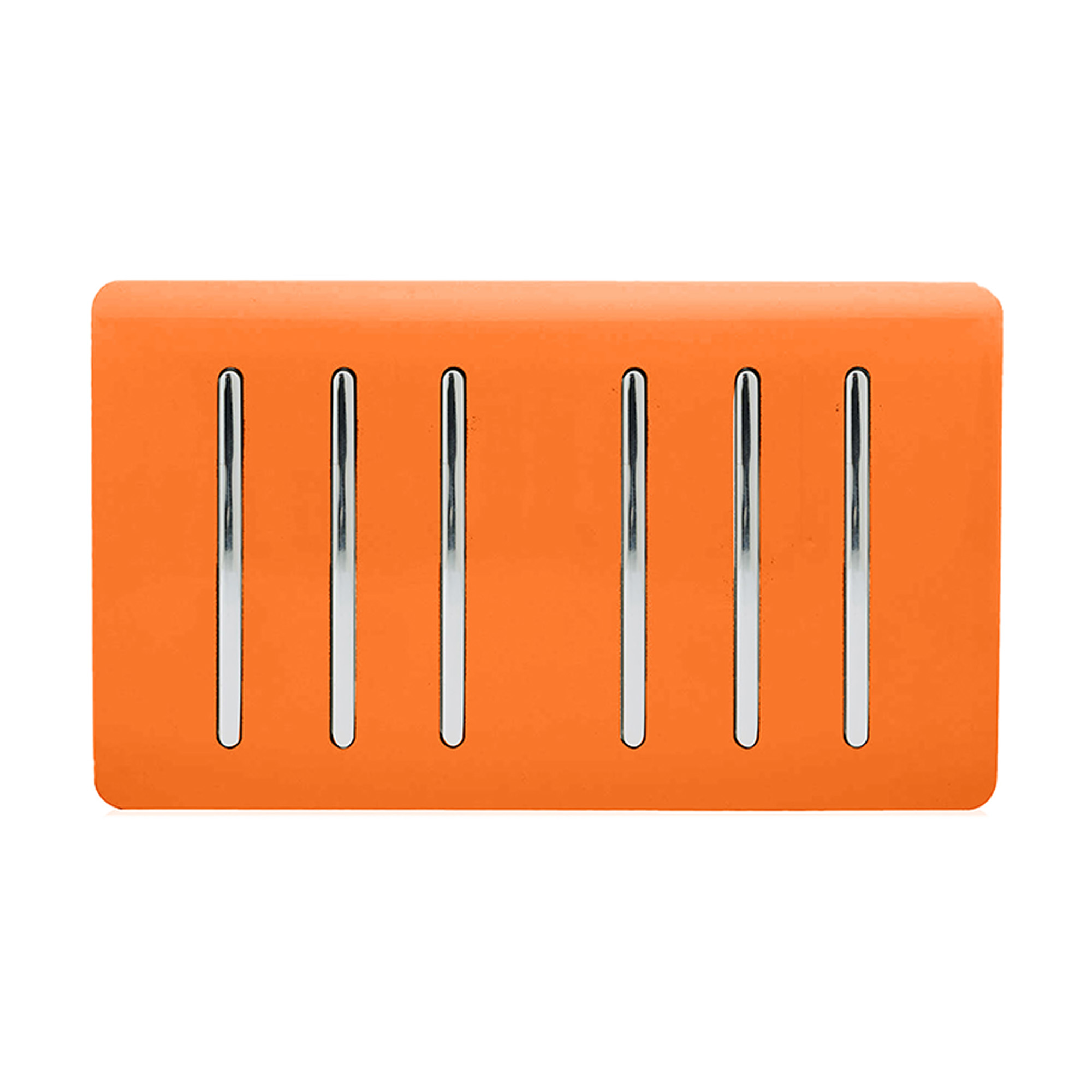 ART-SS66OR  6 Gang 2 Way 10 Amp Rocker Twin Plate Orange